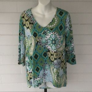 Chico’s Modern Print Ultimate Tee 1 S